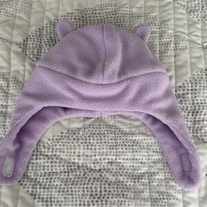 George Lavender Fleece Hat with Bear Ears